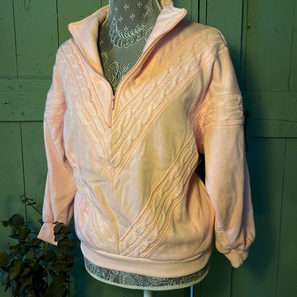 Vintage Light Pink Quarter Zip - Picture 3 of 7